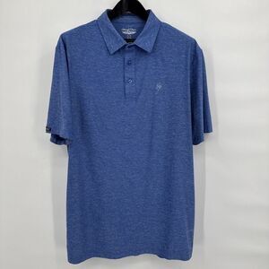 Straight Down Polo Shirt Men XL Blue Stretch Golf‎ Performance Activewear EUC